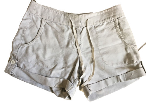 J.Crew, Womens J. CREW Khaki Chino Shorts sz 2 inseam 4.5" Cotton and Linen