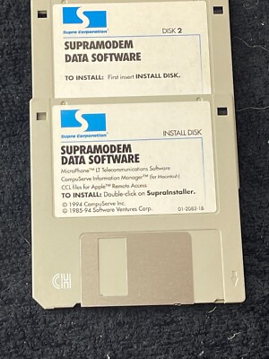 SupraModem Data Software for Macintosh / Apple 3.5 Media