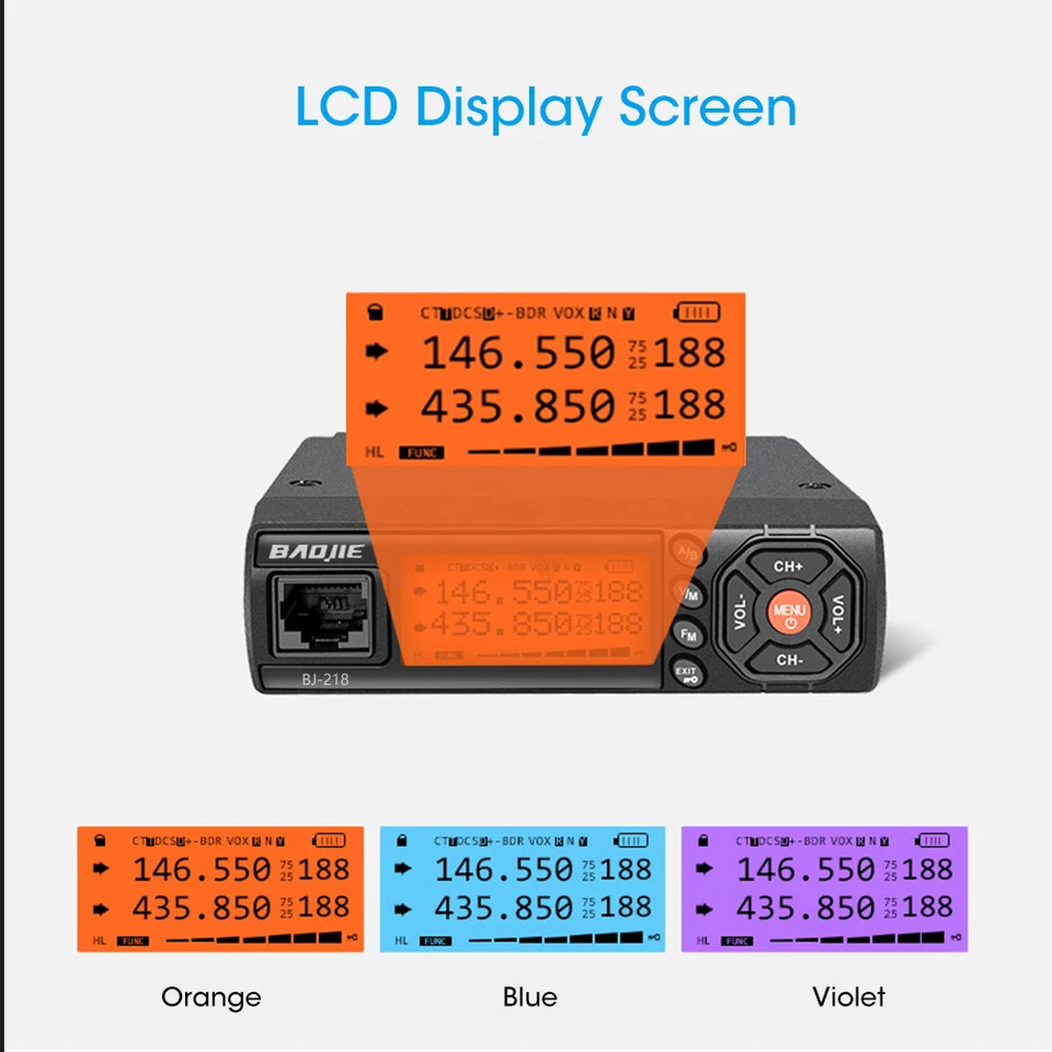 Baojie BJ218 Mini Car Walkie Talkie 25W Dual Band VHF UHF Radio HF Transceiver - Image 4 of 4