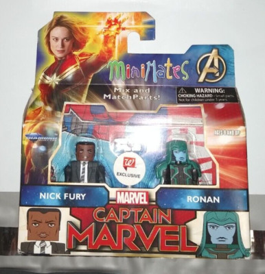 Nick Fury & Ronan Captain Marvel Movie Mini Mates 1.5'' Figure free ship