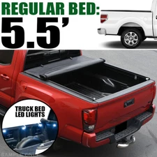 TLAPS For 2004-2014 F150 5.5 Ft 66" Bed Low Profile Roll Up Tonneau Cover v2+LED