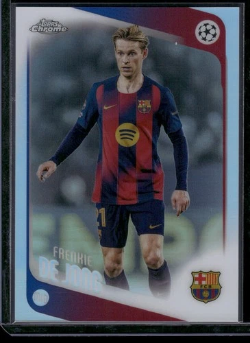 2025-26 Topps Chrome UEFA Club Competitions #135 Frenkie de Jong Refractor