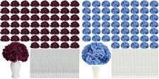 104 PCS Realistic Hydrangea Flower Heads with Stems for DIY Decor