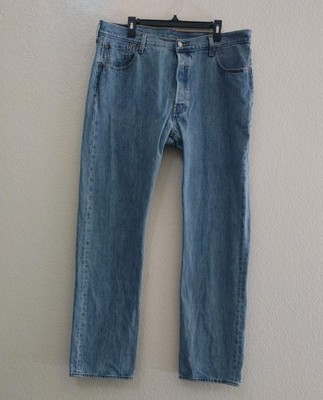 Levi Strauss 501 Mens 40x34 Blue Button Fly Straight Leg Jeans