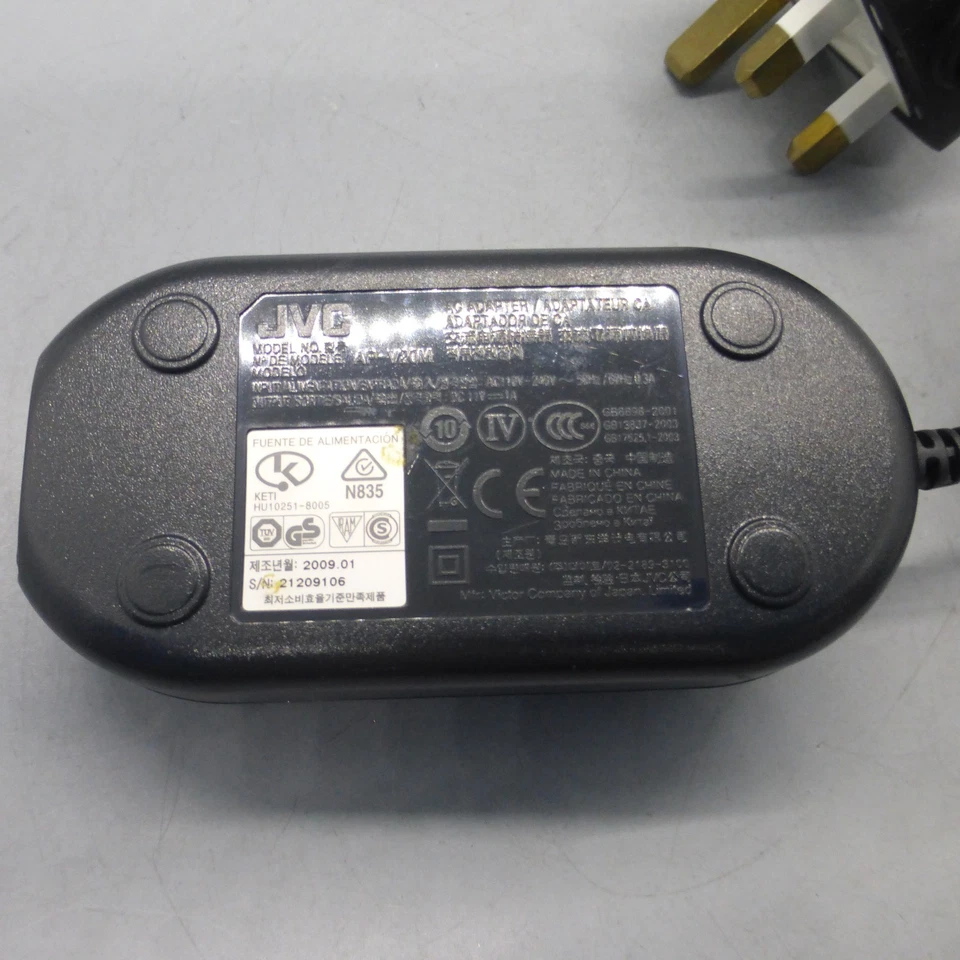 JVC AP-V20M AC Adaptor Black Portable for Everio GZ-HM1SUS, GZ-HM1S Camcorder - Image 4 of 4