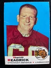 Sherrill Headrick Autographed 1969 Topps AFL Football Card #9 Chiefs Bengals