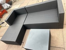 Modern Rattan Modular Sofa Patio Set with Coffee Table Used Good Condition