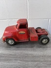 Vintage Original Red Tonka Farms Stake /  Grain Hauler Truck Round Fender 1955
