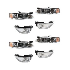8 Pieces Headlight Left Right Clear Lens Bulb for Nissan Altima 2000-2001