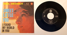 7" Neil Sedaka    Sweet Little You - I Found My World In You  ITALY 1961
