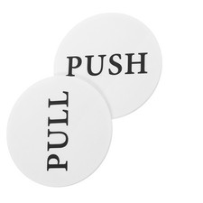 2 Pcs Removable Push Pull Door Sign for Office Use Gate Doors