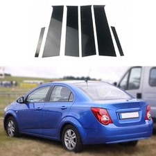 For Chevy Aveo Sedan 2011-2015 Gloss Pillar Posts Door Piano Black Trim Cover For Chevy Aveo Sedan 2011-2015 Gloss Pillar Posts Door Piano Black Trim Cover