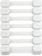 Child Safety Strap Locks 10 Pack Baby Locks for Cabinets and Drawers, Toilet,