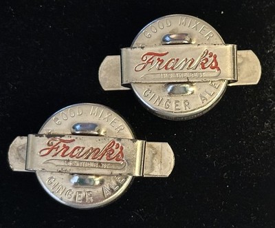 Vintage Frank's It's The Best Good Mixer Ginger Ale resealable cap 60's 70's 