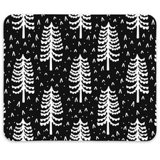 QIYUHOY Black Christmas Tree Mouse Pad,Christmas Birthday Gifts for forest4