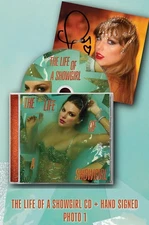 Taylor Swift - The Life of a Showgirl CD + Hand Signed Photo 1 PRE-ORDER