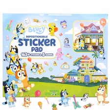 Bluey Repositionable Sticker Pad, Over 165 Removable Stickers  5 Play Scenes, J