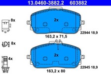 ATE Bremsbelagsatz Scheibenbremse 13.0460-3882.2 f&uuml;r MERCEDES KLASSE W177 CLA