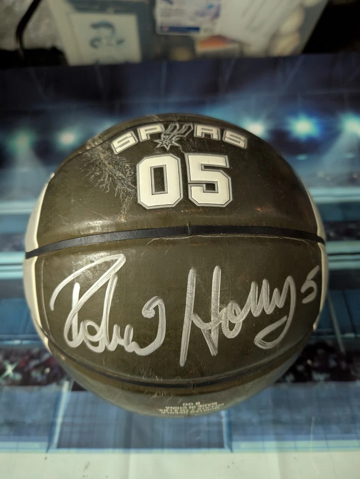 NBA San Antonio Spurs Robert Horry and Tim Duncan Signed Basketball *See Pics* - Image 2 of 4