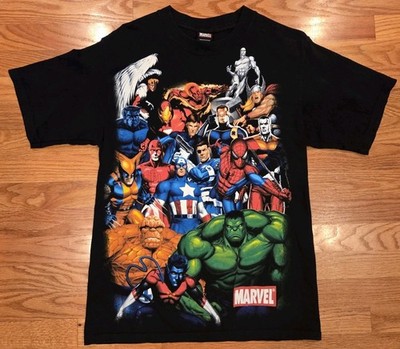 T-shirt Vintage Y2K Mad Engine Marvel Captain America - Uomo, Taglia XL, Grigia, Maniche Corte