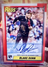 2025 Topps Update Blake Dunn 1990 Topps On Card Auto #90A-BD Rookie Reds