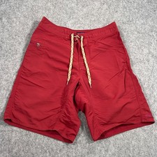 Patagonia Brick Red Wavefarer Board Shorts Drawstring Swim Trunks Men's Size 32