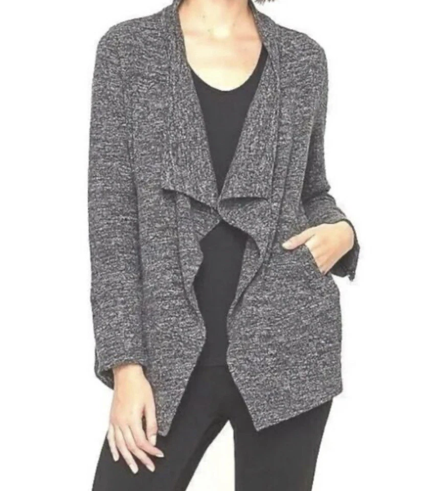 Cárdigan abierto en cascada Eileen Fisher espiga suéter de gran tamaño XS Foto 2 de 4