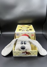 Hasbro Large 15  POUND PUPPIES Gray Dog with Long Ears Red Ribbon, New In Box