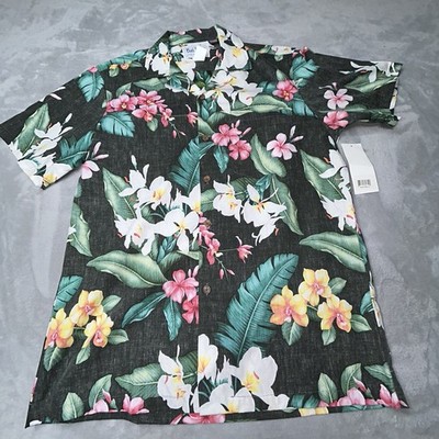 Vintage Rai Nami Hawaiian Shirt m floral vacation made in usa