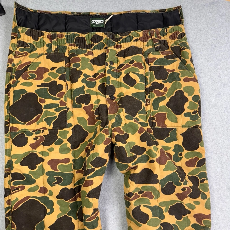 Pantalón Vintage Saf T Bak Hombres XXL Pato Rana Camuflaje Caza Acolchado Aislado Hecho en EE. UU. Foto 2 de 4