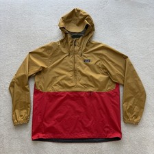 Patagonia Rain Jacket Men's Torrentshell H2No 1/4 Zip XL Gold Pullover