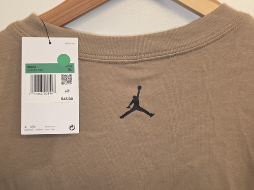 Jordan Men's Brand Sneaker Patch Tee (model HJ3296-240, XL, brown with... - Picture 5 of 7
