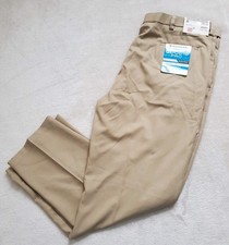Haggar Cool 18 Pro 42x32 Light Brown Pants Pleated Classic Fit NWT
