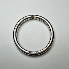 New, High Quality Sterling Silver Split Key Ring, 1" diameter / 25 mm