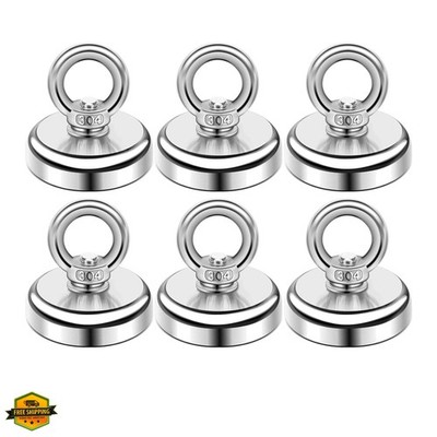 Magnetic Hooks, 60 Lbs27 KG Pulling Force Rare Earth Magnetics Hook with Coun...
