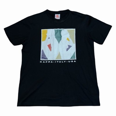 Kappa Shirt Mens Large White Short Sleeve Streetwear Logo Casual
