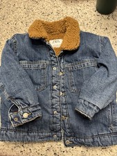 Zara Kids Denim Jean Jacket Size 2-3 Years with Fleece Lining