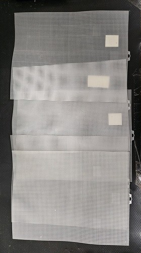 Menge 9 Kunststoff Leinwand Netz Blätter Gemischte Farben Handwerk 7 Stück 101/2" x 131/2" Neu - Bild 5 von 5