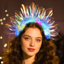 LED Headband Light Up Headband, Glow In The Dark Party 11.81" x 9.84", 1 Pcs