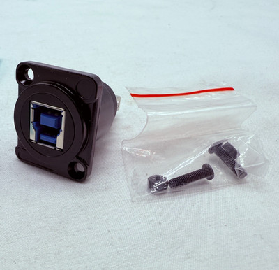 D-Type USB 3.0 Type B Panel Amount to USB Type A Adapter Connector
