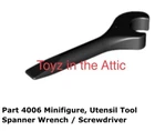 Lego 1x 4006 Black Minifigure Utensil Tool Wrench All-Terrain Vehicle 6927