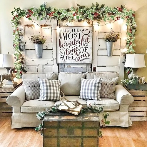 Christmas Artificial Holly Leaves Vine Garland Tree Rattan Wreath Hanging NEW - Picture 12 of 17