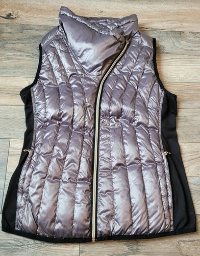 Women Premium Down Puffer Vest Silver 
