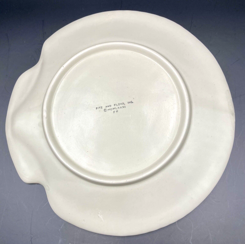 Vintage Set of 4 Signed Fitz and Floyd Pink Seashell Shell Plates 1981 - Picture 4 of 5