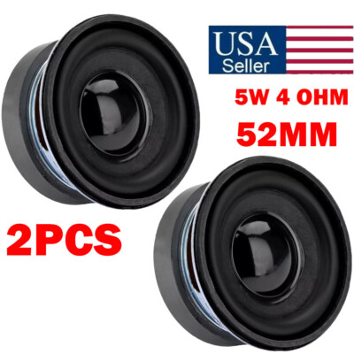 2x 5W 4 Ohm Full-frequency Speakers 52MM Round Small Speaker Audio Loudspeakers