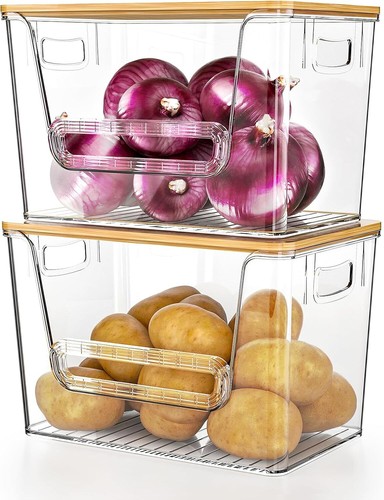 Pantry organizers and Storage, kitchen organizers and storage with Bamboo Top