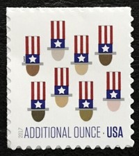 2017 Scott 5174 - Additional Ounce Rate - UNCLE SAM'S HAT - Single Mint NH