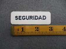 Seguridad Patch Tab Work Uniform Security