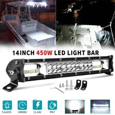 Dual Row 14 Inch Straight Led Work Light Bar Spot Flood Beam For Boat Marine Dual Row 14 Inch Straight Led Work Light Bar Spot Flood Beam For Boat Marine