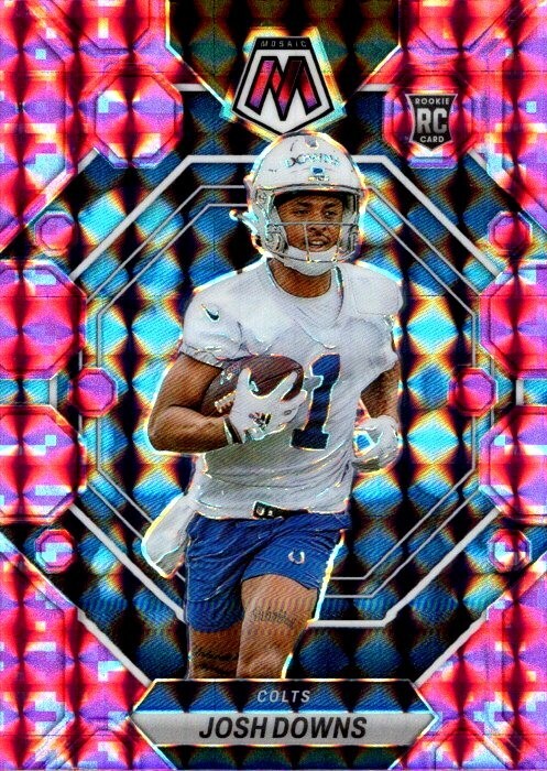 Josh Downs 2023 Mosaic Pink Camo Rookie Card #339 - Colts